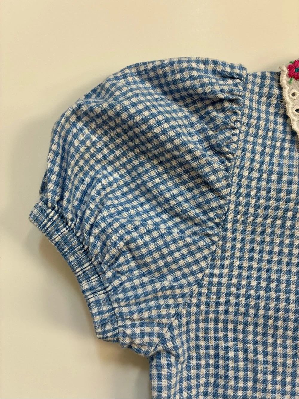 OshKosh B'gosh Blue Gingham Dress 2T~Vintage OshKosh Peter Pan Collar Dress